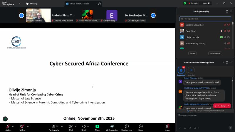 Cyber Secured Africa Conference - Olivije Zimonja Introduction